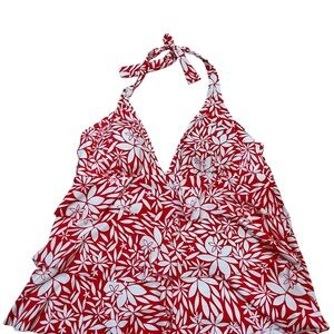 Kim Rogers Red and White Floral Swim Camisole